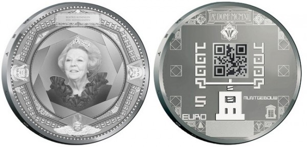 coin, QR code, Netherlands, , , 