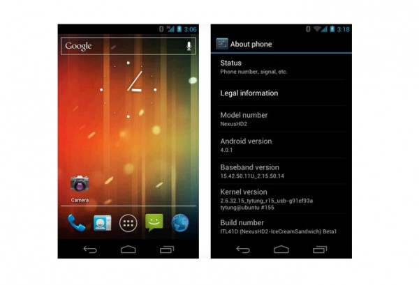 Android 4, Ice Cream Sandwich, HTC HD2