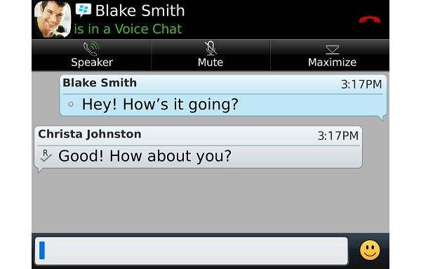 Blackberry Messenger Voice Wifi Calling