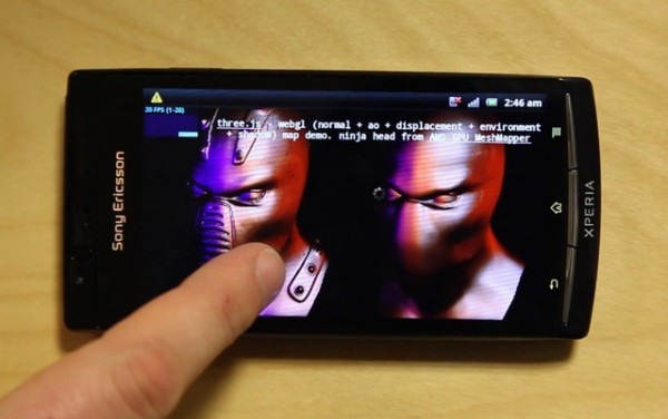 Sony Ericsson, Android, WebGL