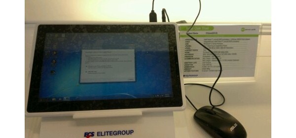 Elitegroup, , Oak Trail, Intel, Windows 7, CeBIT