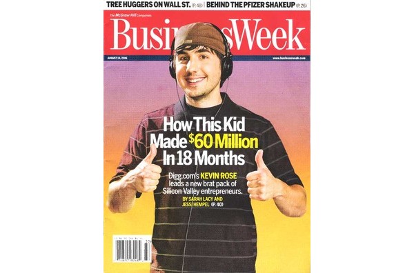 Кевин Роуз на обложке журнала BusinessWeek