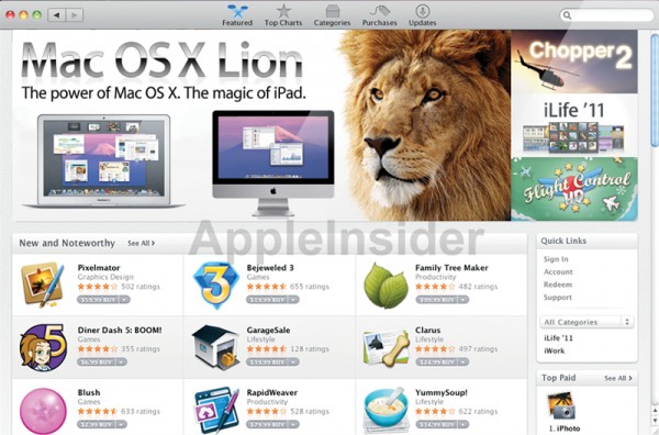 Apple, Mac OS X 10.7, Lion, Mac App Store