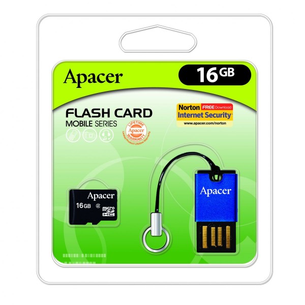 Apacer, AM101, карта памяти, кардридер, MicroSDTM, MicroSDHCTM