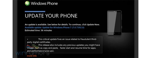 Microsoft, Windows Phone 7, Zune, Windows, обновление, безопасность, SSL