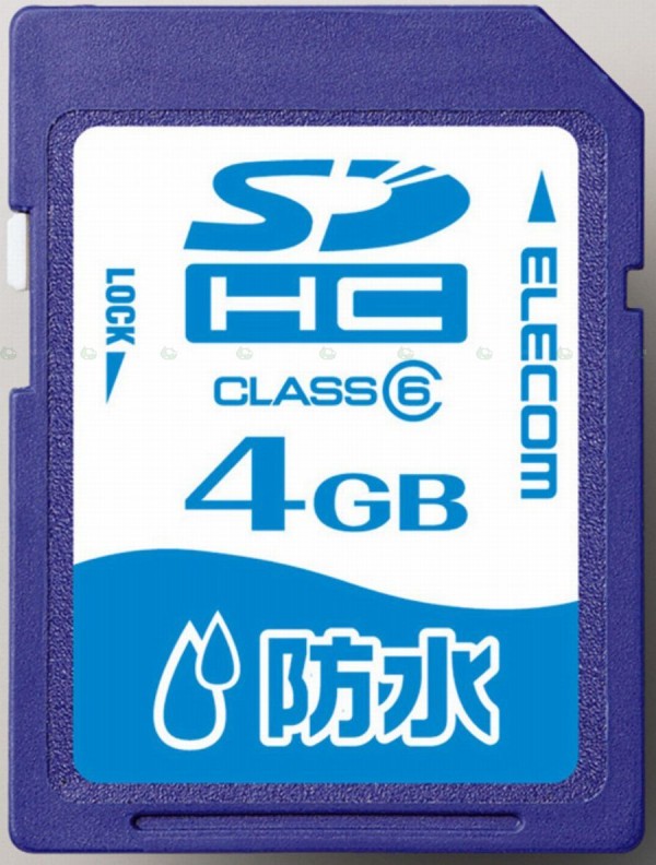 SDHC, memory, Elecom, waterproof,  