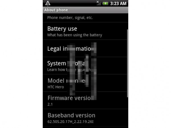 Android 2.1  HTC Hero