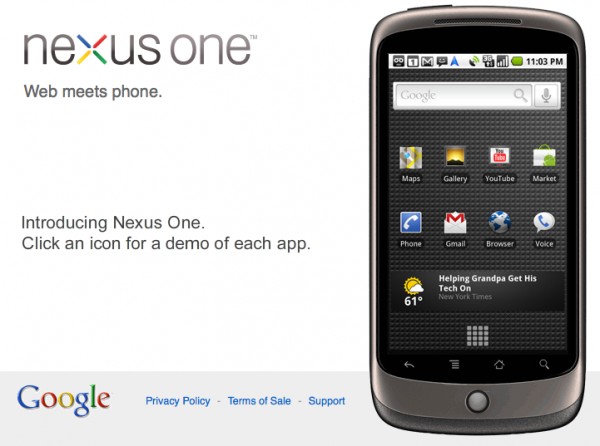 Nexus One, Google, iPhone, Android