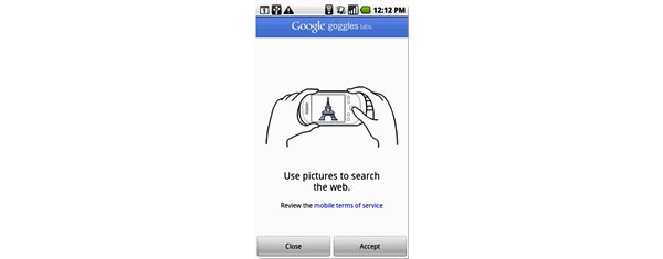 Google, Goggles, iPhone