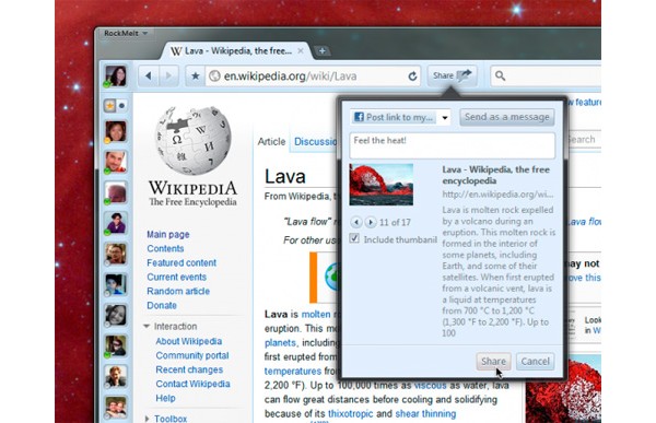 RockMelt, Facebook, Chromium