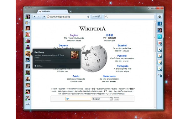 RockMelt, Facebook, Chromium