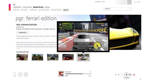 Marketplace, Zune HD