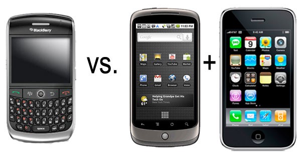 BlackBerry, iPhone, Nexus One