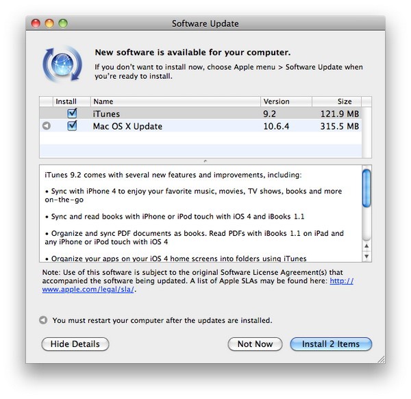 Apple   iTunes 9.2   iOS 4  iPhone 4