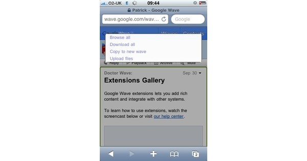 Google Wave, iPhone