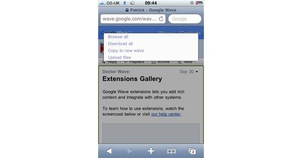 Google Wave, iPhone