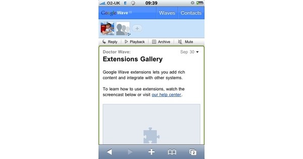 Google Wave, iPhone