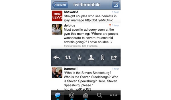 Twitter, iPhone