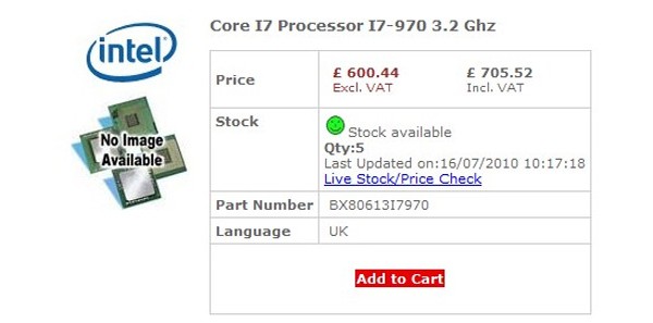 6-ядерный Intel Core i7 уже продаётся в Европе за $921