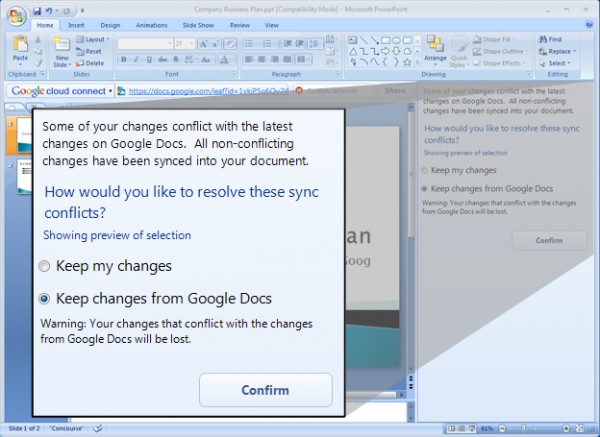 Google выпустила плагин для синхронизации Microsoft Office с Google Docs