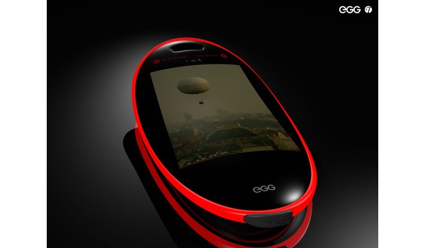 Egg, mobile phone, concept