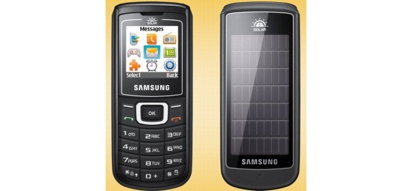 Samsung, E1107, Crest Solar, телефон, солнечная панель, солнечная энергия