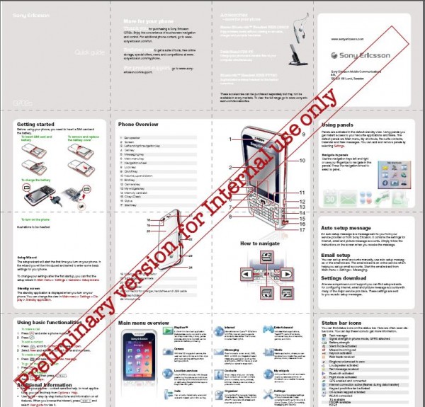 Sony Ericsson, SE, Beibei, bei bei, G702, G702c, G700, FCC