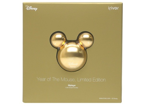 Плеер iriver Mickey Mouse, покрытый золотом
