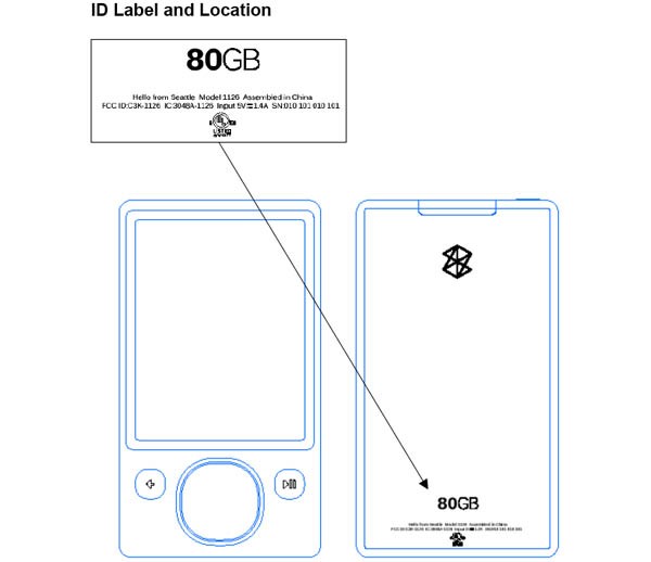  Microsoft Zune 80   FCC