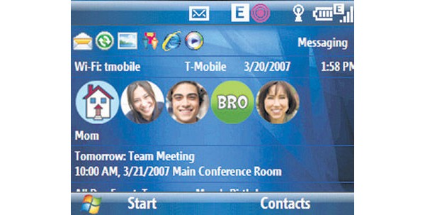 windows mobile, smartphone, e-mail, serach