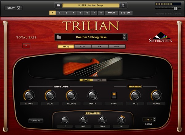 Spectrasonics, Trilogy, Trilian, pro-audio, синтезатор, про-аудио