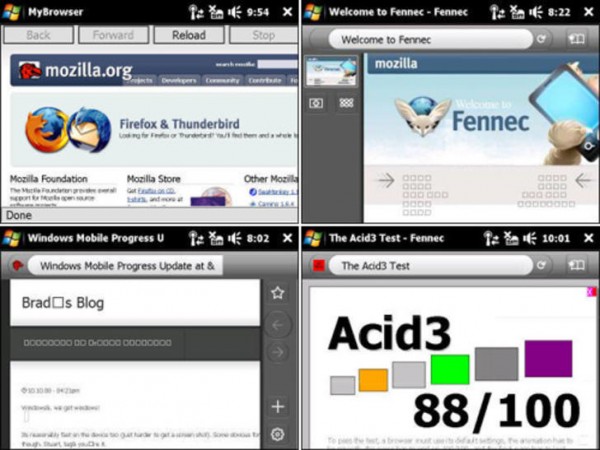 Mozillla, Firefox Mobile, Windows Mobile 6.1, 