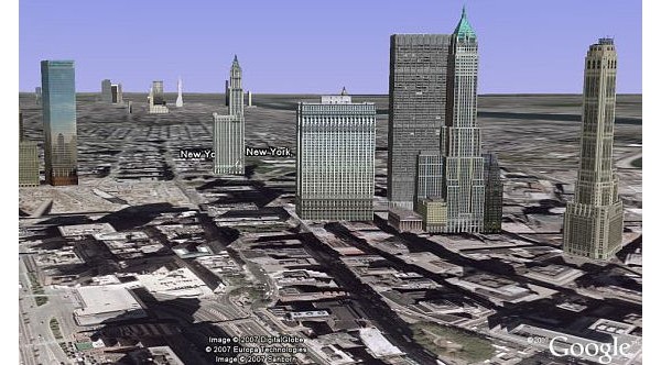 Google Earth, Google, New York, NY, 3D, -, 