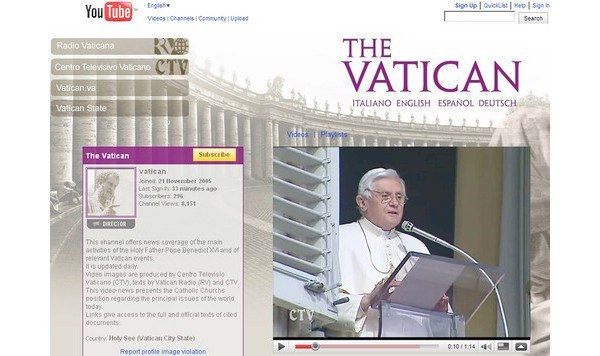 Папа Римский обращается к пастве через YouTube