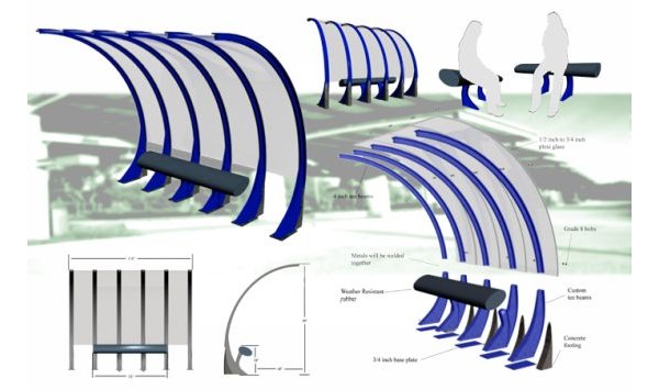 Abrigo do onibus, Traffic Shelter System, Drop Spot, Mass Transit, ,  