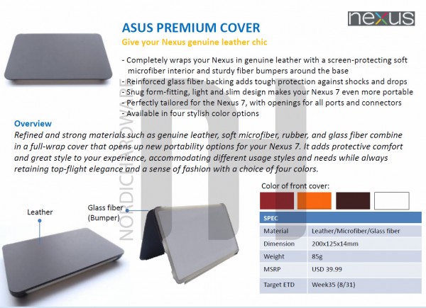 Asus, Nexus 7, аксессуары