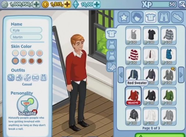 The Sims Social, Facebook, games, 