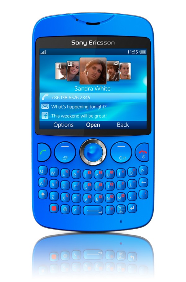 Sony Ericsson, txt, QWERTY, Facebook, Twitter, 