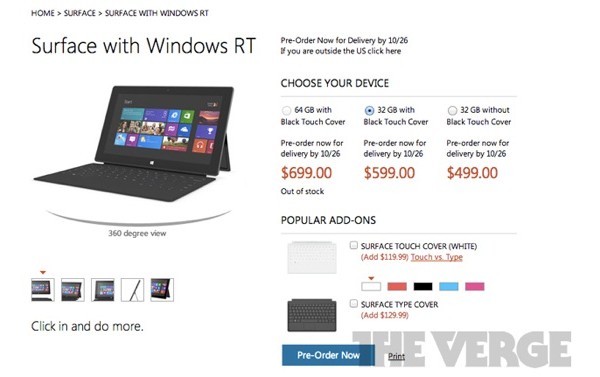 Microsoft, Surface, Windows RT