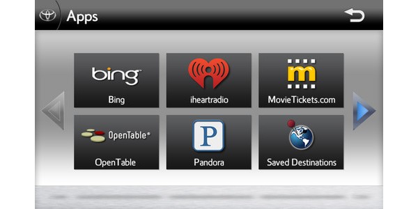 Toyota, Pandora, iPhone, Android, BlackBerry, Microsoft