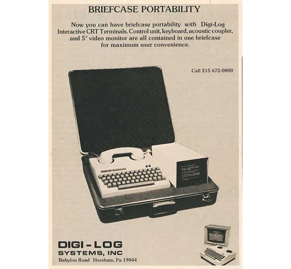 Один из первых переносных лэптопов.. Сравните с современным ноутбуком!