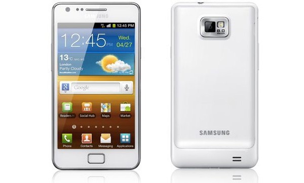 Samsung, Galaxy S II, Android, white, 