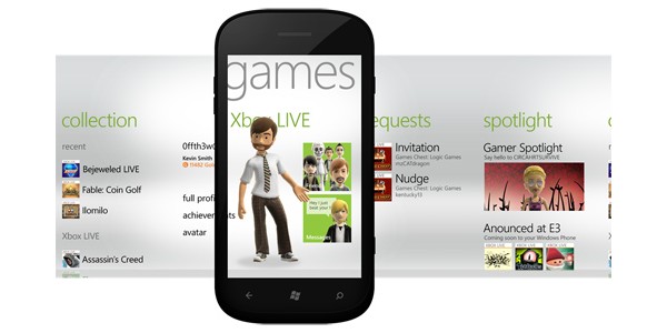 Microsoft, Windows Phone, Mango, Games Hub, Xbox Live