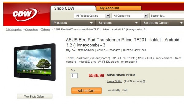 Asus, Transformer Prime, Android