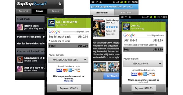 Google, Android, iOS, Android In-app Billing, e-commerce, -