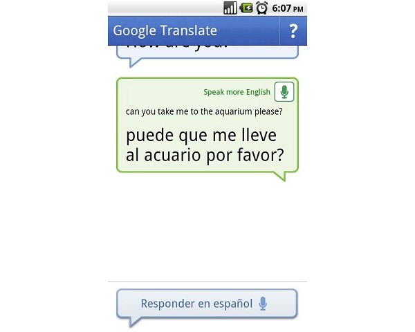 Google, Translate, Conversation Mode, 