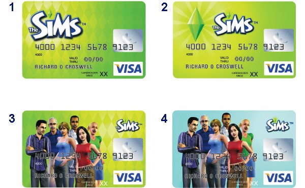 The Sims, VISA, credit cards,  