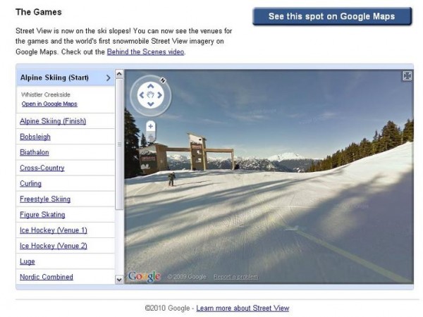 Google Street View, Olympics, 