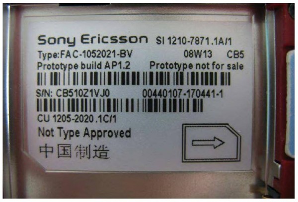 Sony Ericsson, SE, Beibei, bei bei, G702, G702c, G700, FCC