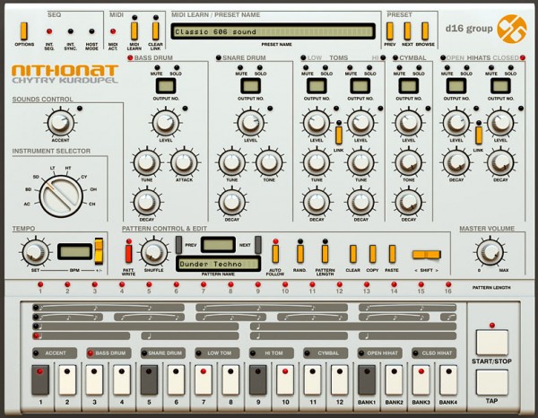 D16 Group, Nithonat, Roland TR-606, pro-audio, -, -
